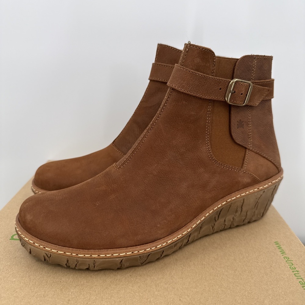 El Naturalista Womens Myth Pleasant Wood Wedge Boot Size 42/11 Comfort Boho